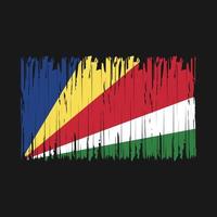 pennello bandiera seychelles vettore