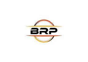 brp lettera reali ellisse forma logo. brp spazzola arte logo. brp logo per un' azienda, attività commerciale, e commerciale uso. vettore