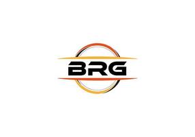 brg lettera reali ellisse forma logo. brg spazzola arte logo. brg logo per un' azienda, attività commerciale, e commerciale uso. vettore