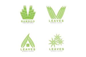 bambù logo disegno, verde albero vettore, panda cibo, Prodotto marca modello illustrazione vettore