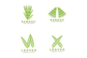 bambù logo disegno, verde albero vettore, panda cibo, Prodotto marca modello illustrazione vettore