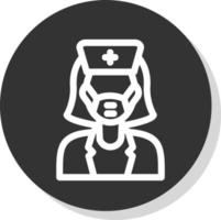 femmina chirurgo vettore icona design