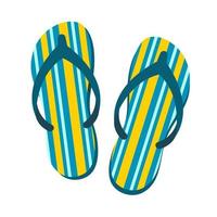 Flip flop spiaggia scarpe rilassante di il mare durante il vacanze vettore