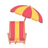 colorato spiaggia sedie per rilassante di il mare su vacanza vettore