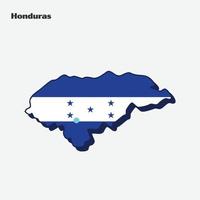 Honduras nazione bandiera carta geografica Infografica vettore