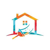 casa pulizia logo design. pulizia servizio logo design. vettore