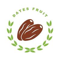 date logo cibo grafico design elemento modello per musulmano vacanze ispirazione vettore