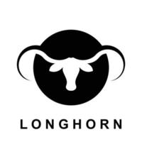 Texas Longhorn, nazione occidentale Toro bestiame Vintage ▾ retrò logo vettore