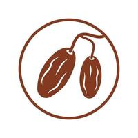 date logo cibo grafico design elemento modello per musulmano vacanze ispirazione vettore