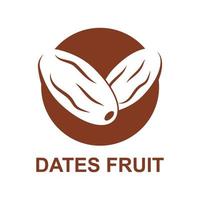 date logo cibo grafico design elemento modello per musulmano vacanze ispirazione vettore