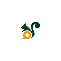 scoiattolo animale icona vettore logo design