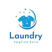 lavanderia logo modello creativo design con il concetto di lavaggio macchina, Abiti o vestiario, schiuma. logo per lavaggio , distintivo, azienda. vettore