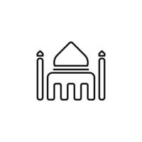 moschea icona. schema icona vettore