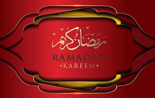 Ramadan kareem nel lusso stile con Arabo calligrafia vettore