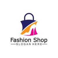 donna donna signora ragazza tacco alto scarpa shopping bag negozio logo design vettore