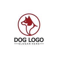 cane logo e icona design vettore illustrazione