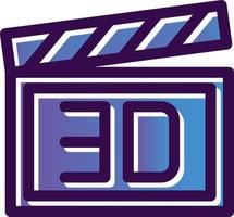 3d film vettore icona design