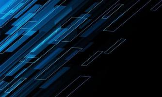 astratto blu informatica geometrico futuristico su nero vuoto spazio design moderno tecnologia sfondo vettore