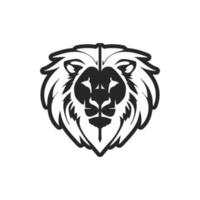 elegante semplice nero bianca vettore logo di il Leone. isolato su un' bianca sfondo.