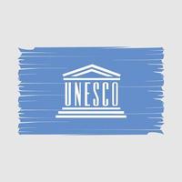 unesco bandiera spazzola vettore