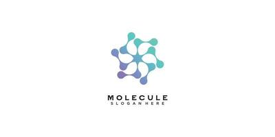 molecola logo con creativo design concetto premio vettore