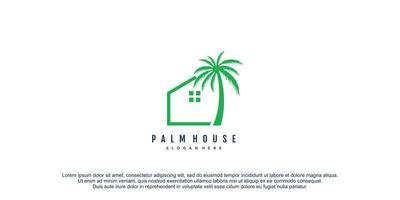 palma Casa logo con creativo design premio vettore