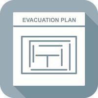 evacuazione Piano vettore icona