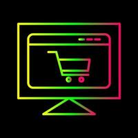 e-commerce sito web vettore icona