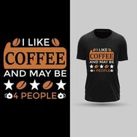 tipografia caffè nero vettore t camicia design