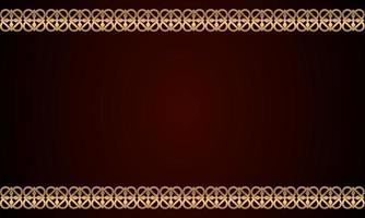 decorativo telaio elegante per design nel islamico stile, posto per testo. d'oro confine e rosso sfondo. vettore