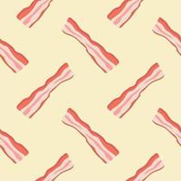 Bacon senza soluzione di continuità modello. Maiale senza soluzione di continuità vettore illustrazione