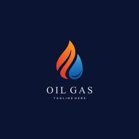 gas e olio piombatura energia logo design icona vettore