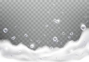 bagno schiuma o sapone schiuma realistico vettore