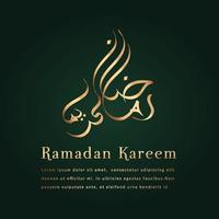 Ramadan kareem saluti Arabo caligraphy design modello vettore