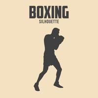 boxe giocatore silhouette vettore azione illustrazione 09