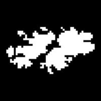 pixel carta geografica di falkland isole. vettore illustrazione.