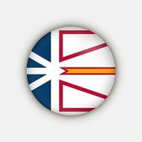 Terranova e labrador bandiera, Provincia di Canada. vettore illustrazione.