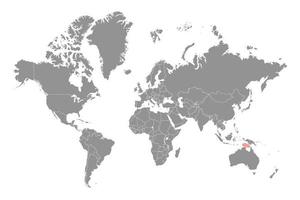 arafura mare su il mondo carta geografica. vettore illustrazione.