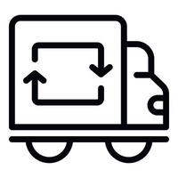 camion consegna icona schema vettore. garanzia carta vettore