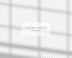 effetto di sovrapposizione delle ombre. ombre naturali dalla finestra isolata vettore