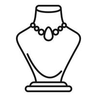 collana gioielleria manichino icona schema vettore. moda catena vettore