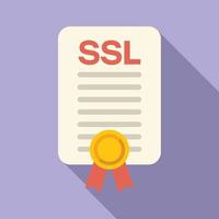 digitale ssl certificato icona piatto vettore. sicuro sito web vettore