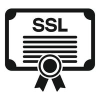 ssl certificato diploma icona semplice vettore. ragnatela dati vettore
