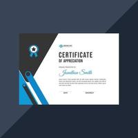 design moderno modello di certificato vettore