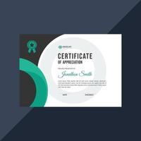 design moderno modello di certificato vettore