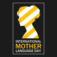 internazionale madre linguaggio giorno vettore illustrazione.