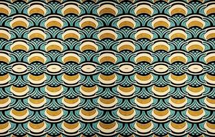 onda nube conchiglie senza soluzione di continuità tessuto modello. astratto etnico tradizionale popolare antico Vintage ▾ retrò grafico linea. tessuto tessile vettore illustrazione ornato elegante lusso giapponese Cina asiatico stile.