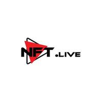 nft non fungibile gettone icona vettore logo concetto processore nft logo design
