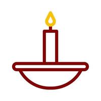 candela icona duocolor rosso stile Ramadan illustrazione vettore elemento e simbolo Perfetto.