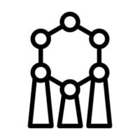 Atomium icona design vettore